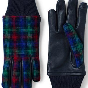 Lands’ End Women's EZ Touch Screen Lined Leather Gloves